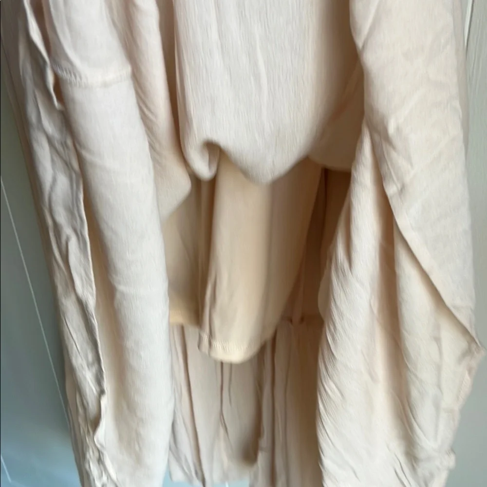 NWT Jodifl Women’s Cream Boho Cottage Core Maxi Ruffle Smocked Dress Sz 2X